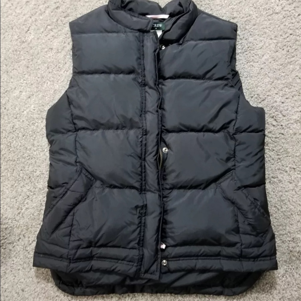 J Crew Women Vest S Down Insulated Gray AG